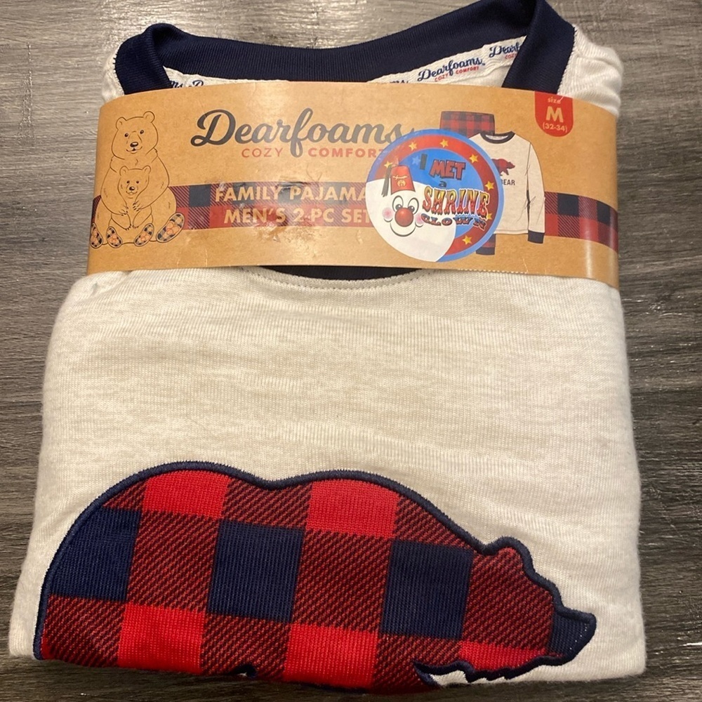 NWT🍍DEARFOAMS MENS PAJAMAS🍍SIZE MED🍍P-1